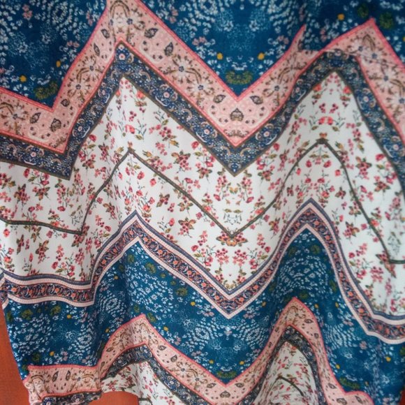 Rewind Bohemian Navy Short Sleeve T-shirt Tunic - Picture 3 of 3